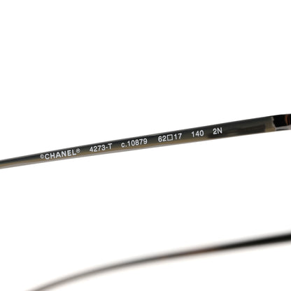 Chanel Titanium Cat Eye Sunglasses 4273-T Blue 5 of 7