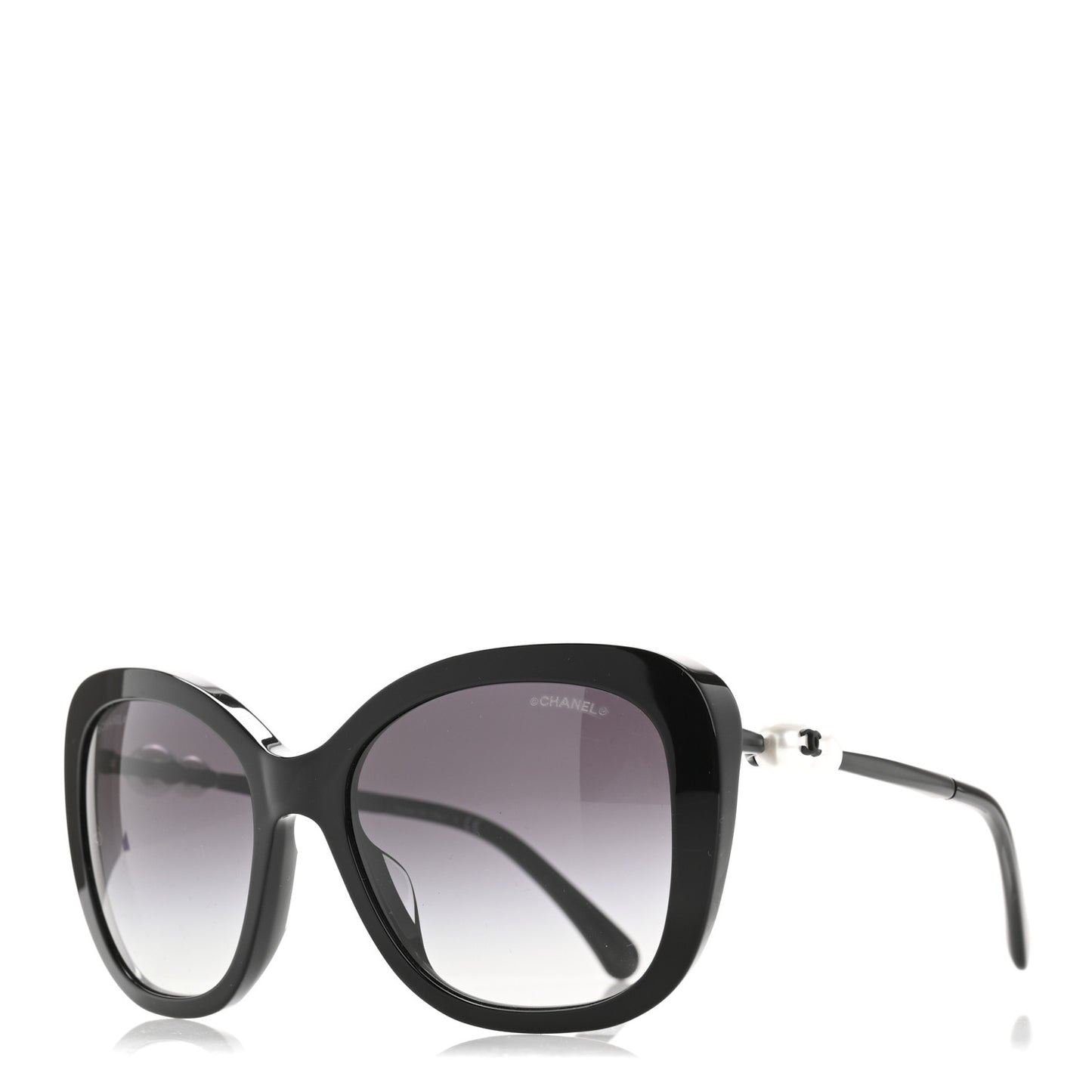 Acetate Polarized Butterfly Winter Pearl Sunglasses 5339-H-A Black