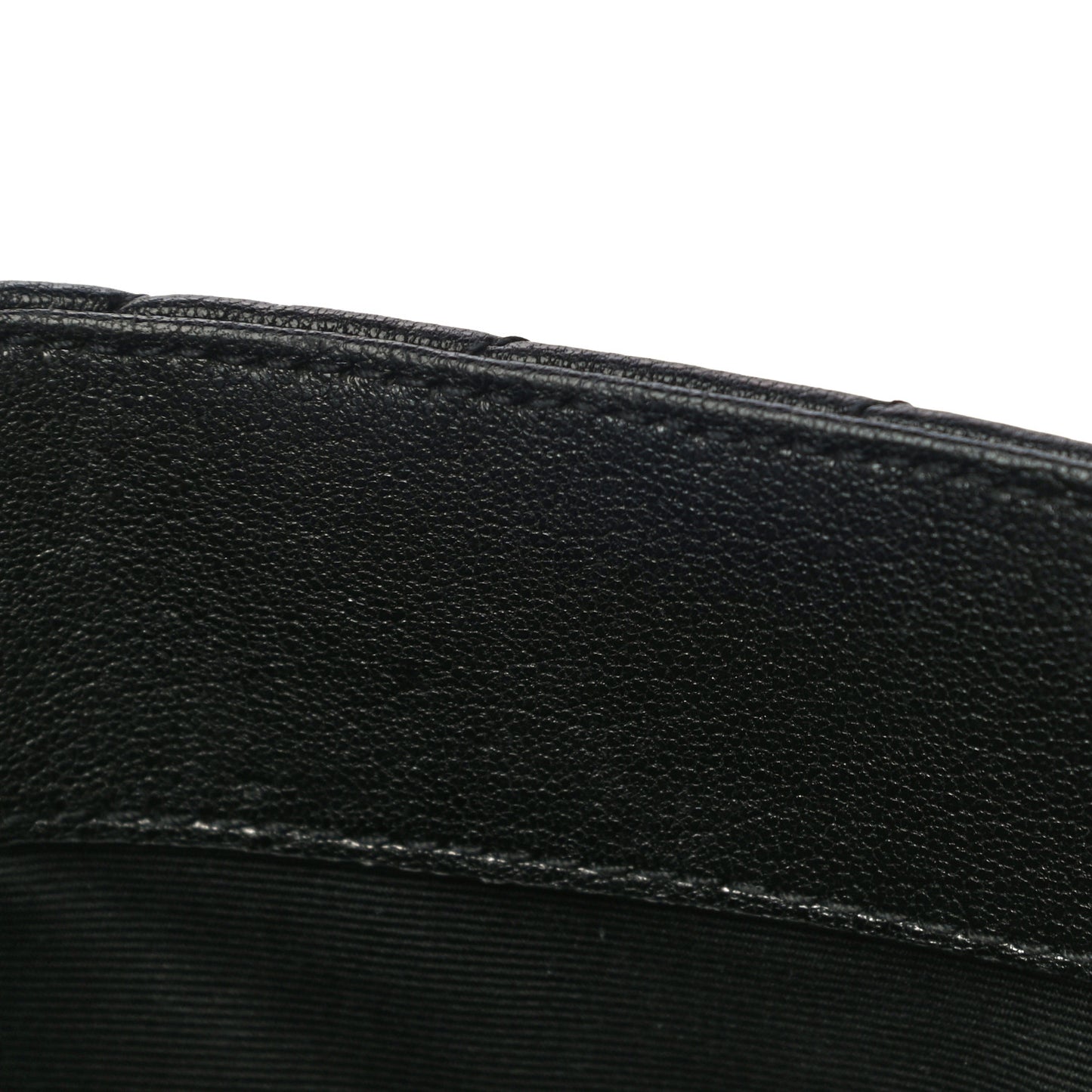 Sheepskin Matelasse Chevron Monogram Medium College Bag Black