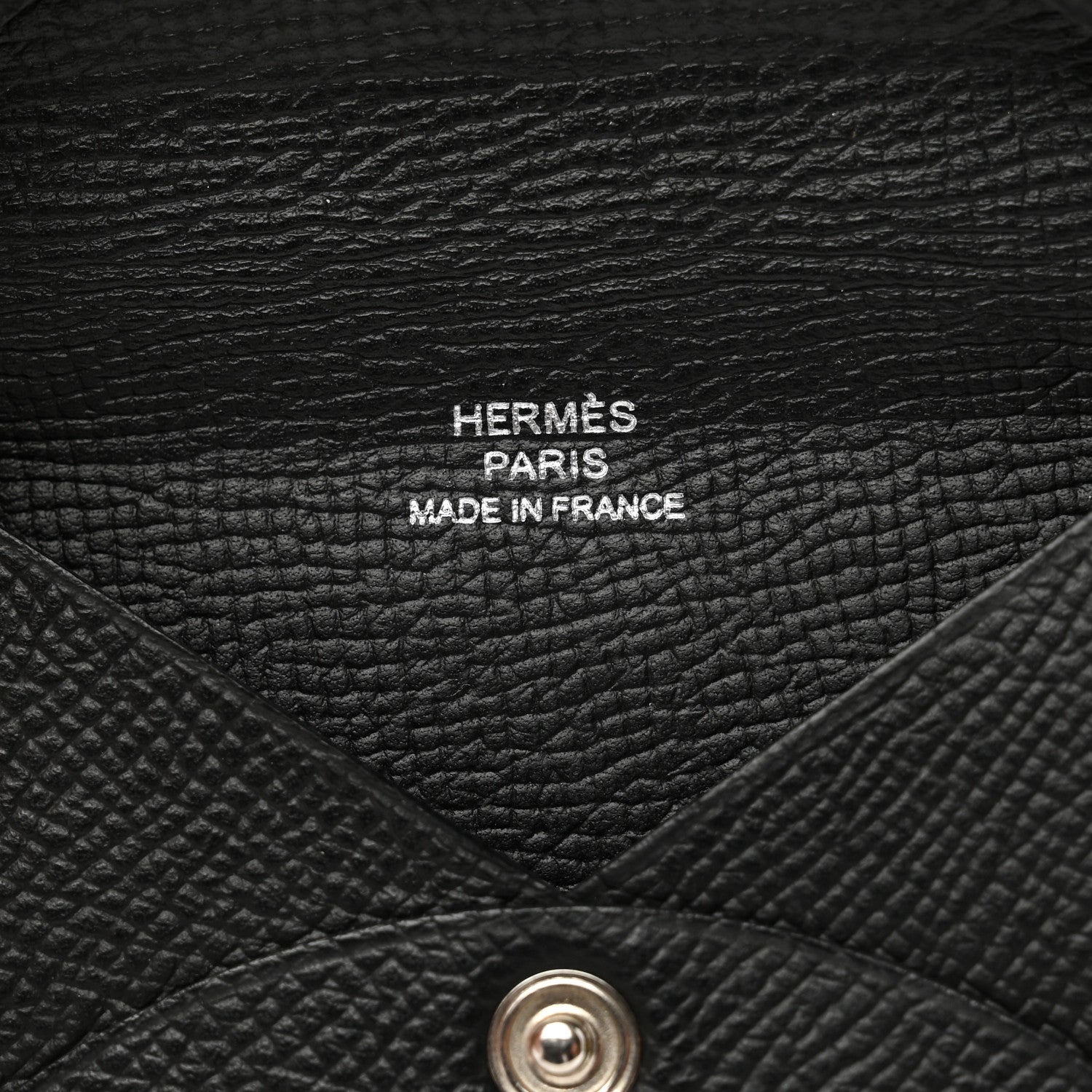 Hermes Epsom Calvi Card Case Black 6 of 6