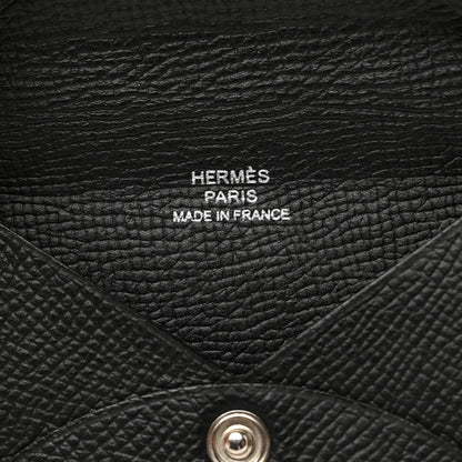Hermes Epsom Calvi Card Case Black 6 of 6