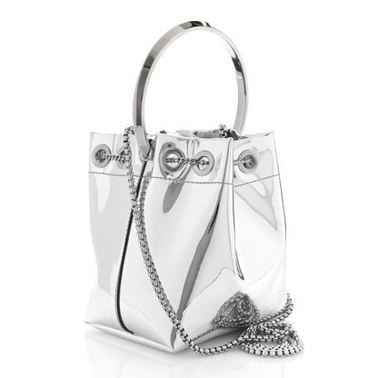 Jimmy Choo Metallic Patent Bon Bon Bag Silver 2 of 8