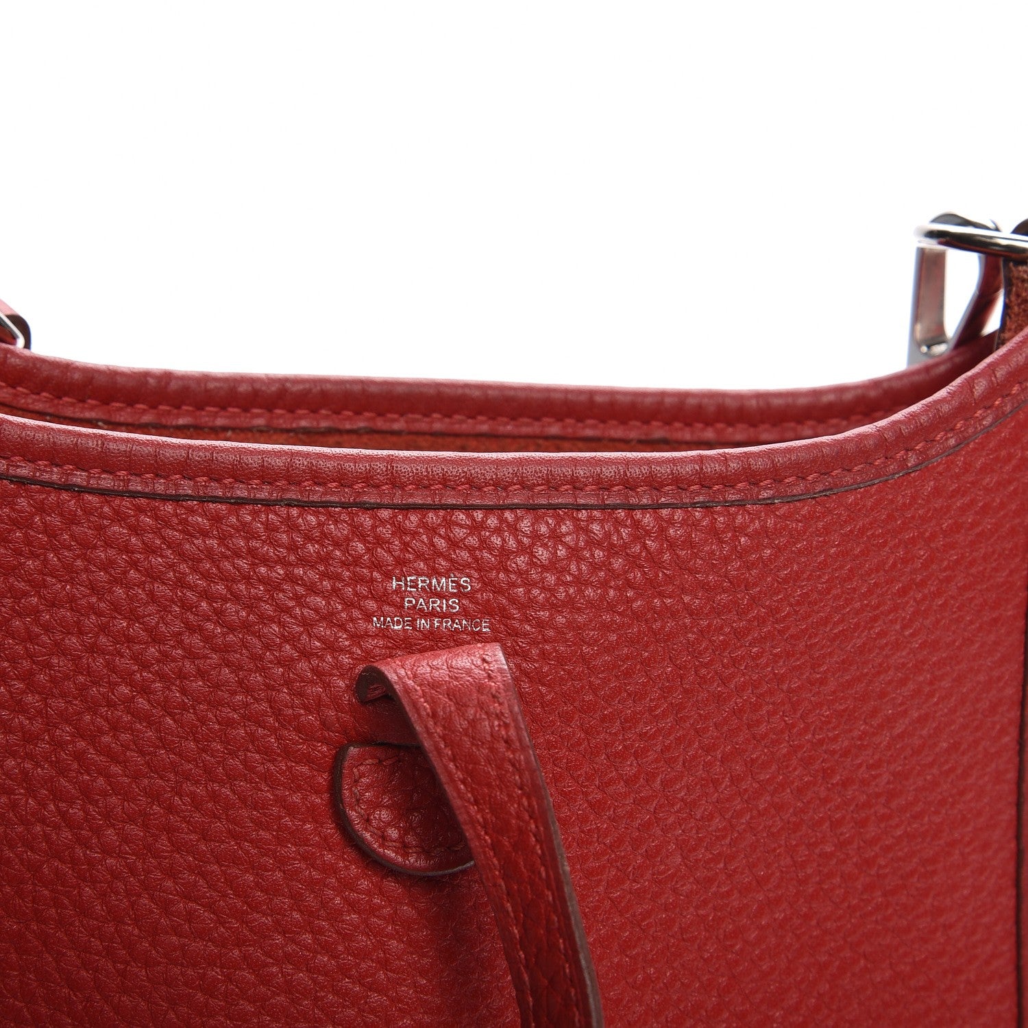 Hermes Taurillon Clemence Amazone Evelyne TPM Rouge Casaque Bleu Saphir 8 of 9