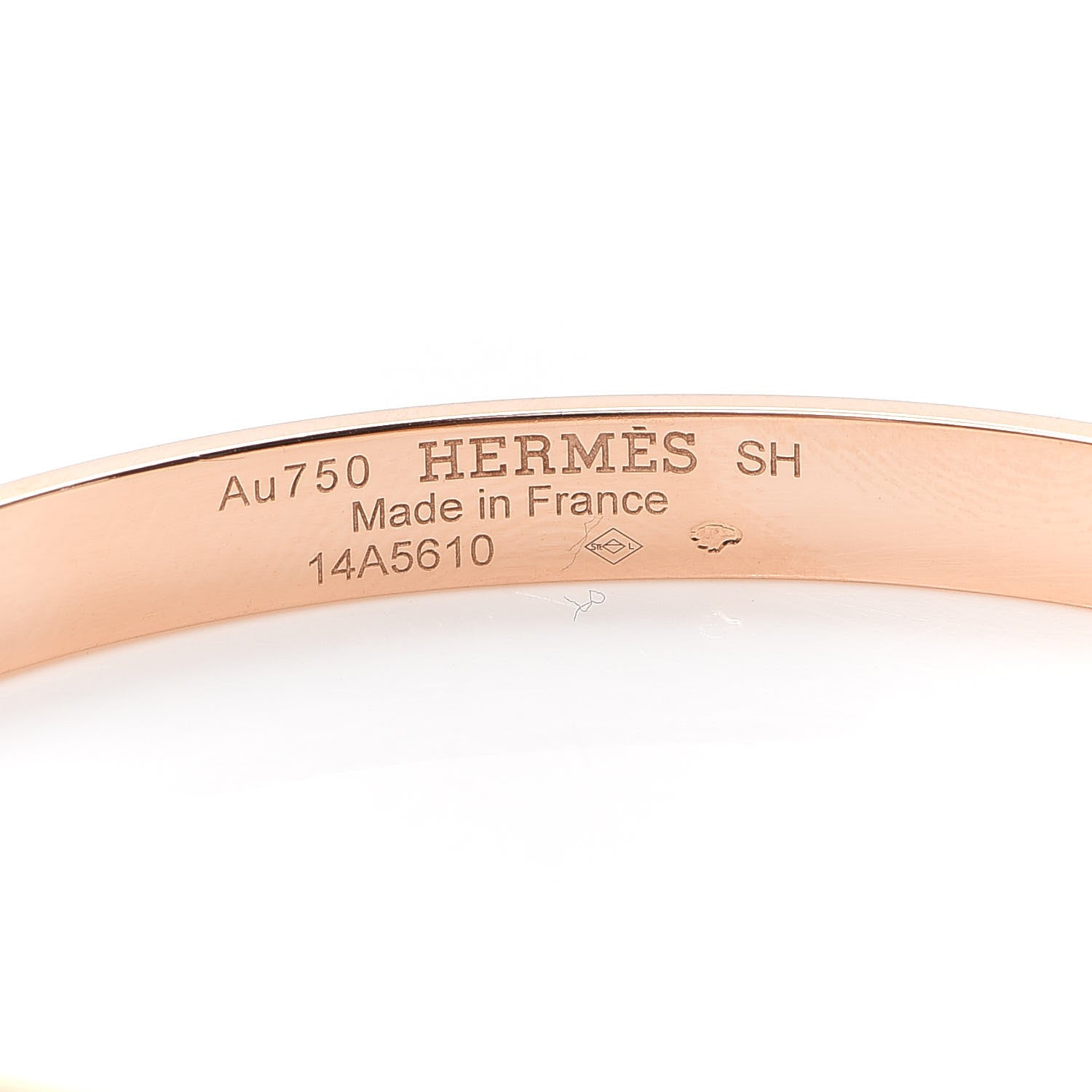 Hermes 18K Rose Gold Diamond PM Kelly Bracelet SH 4 of 5