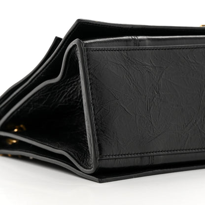 Balenciaga Crushed Calfskin Medium Crush Chain Bag Black 9 of 14