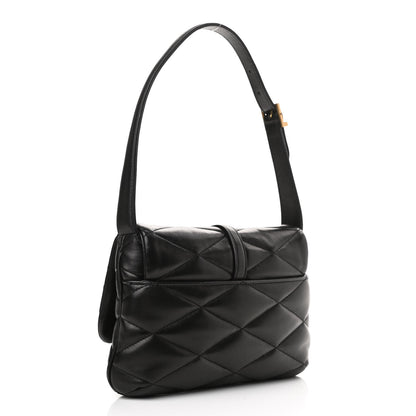 Saint Laurent Lambskin Quilted Le 57 Diamond Shoulder Bag Black 3 of 10