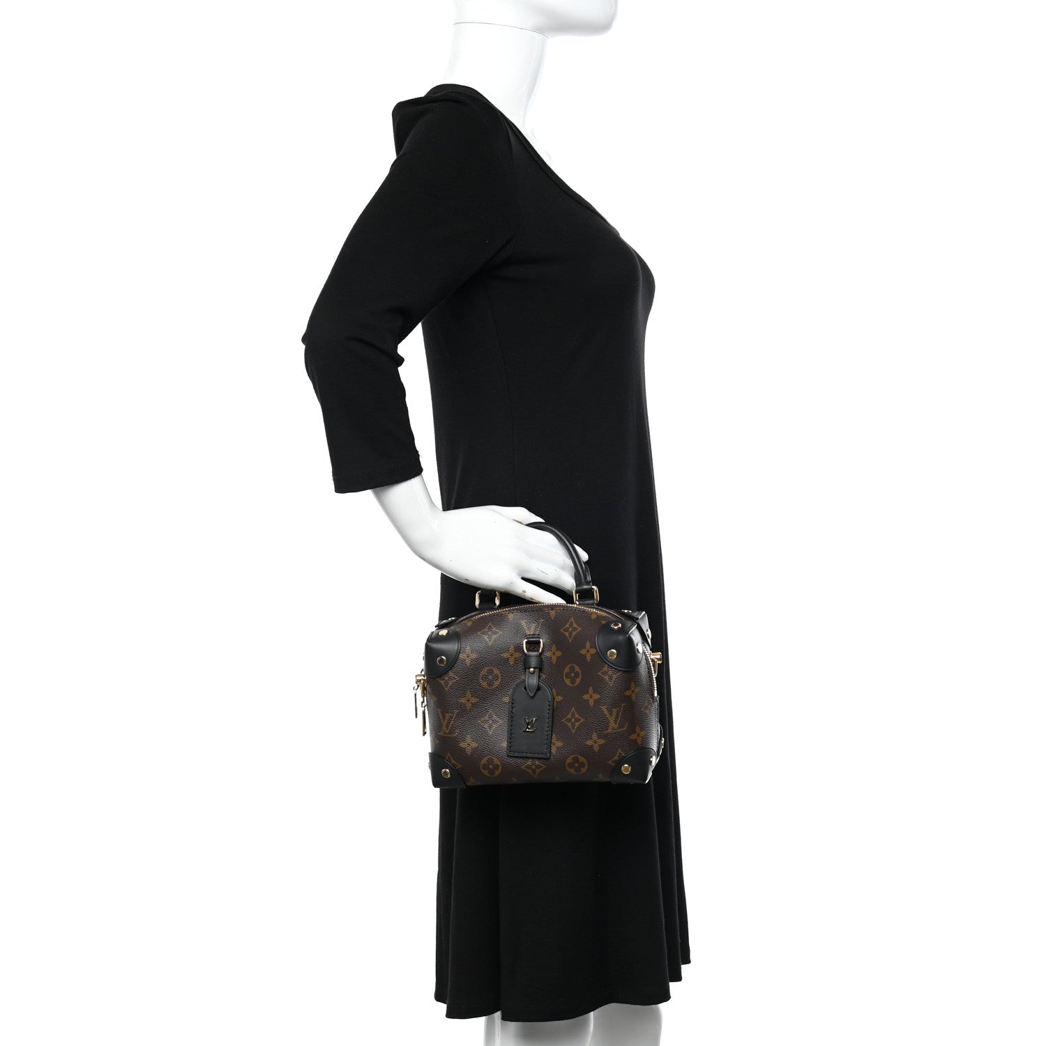 Louis Vuitton Monogram Petite Malle Souple Black 3 of 10