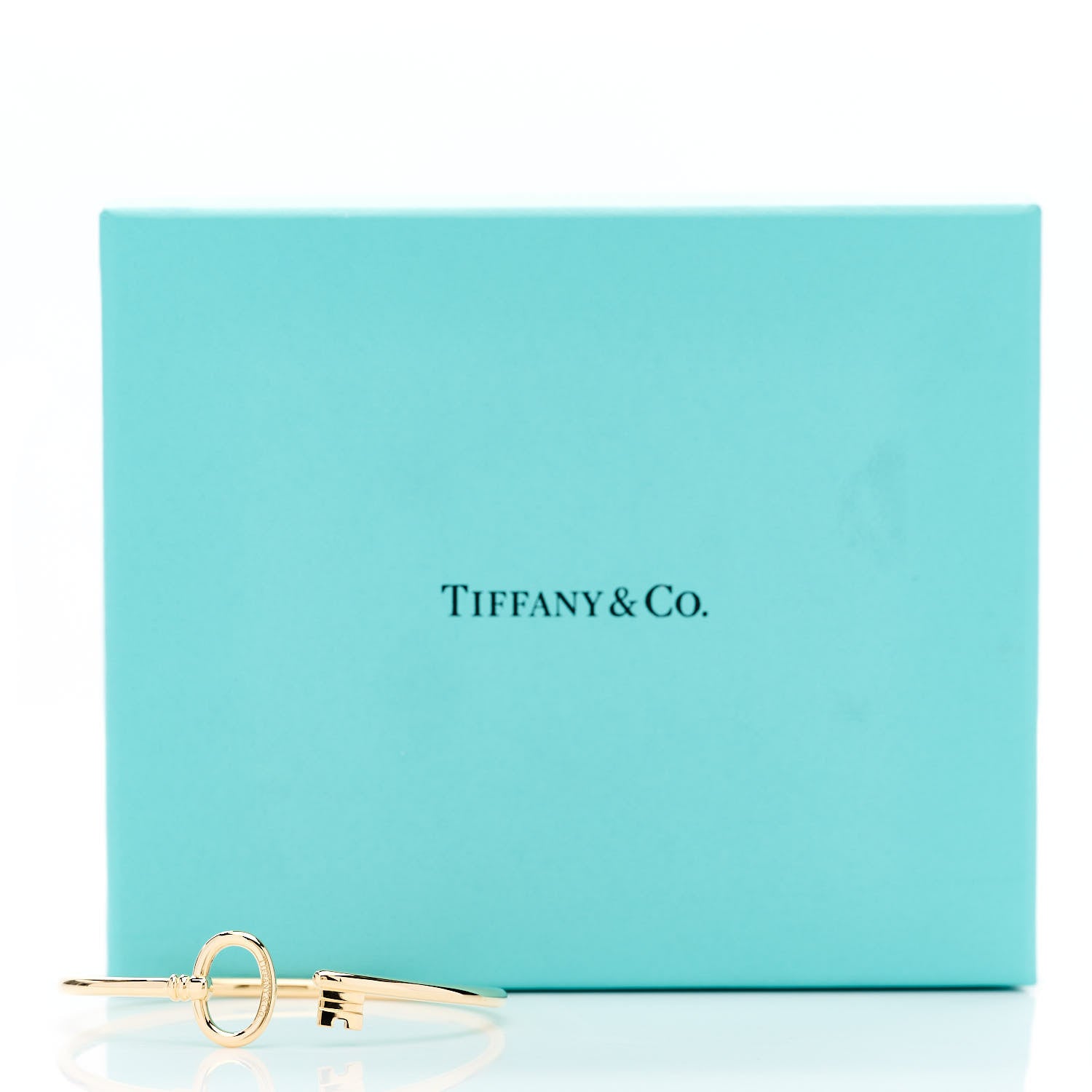 Tiffany 18K Yellow Gold Keys Wire Bracelet 6 of 6