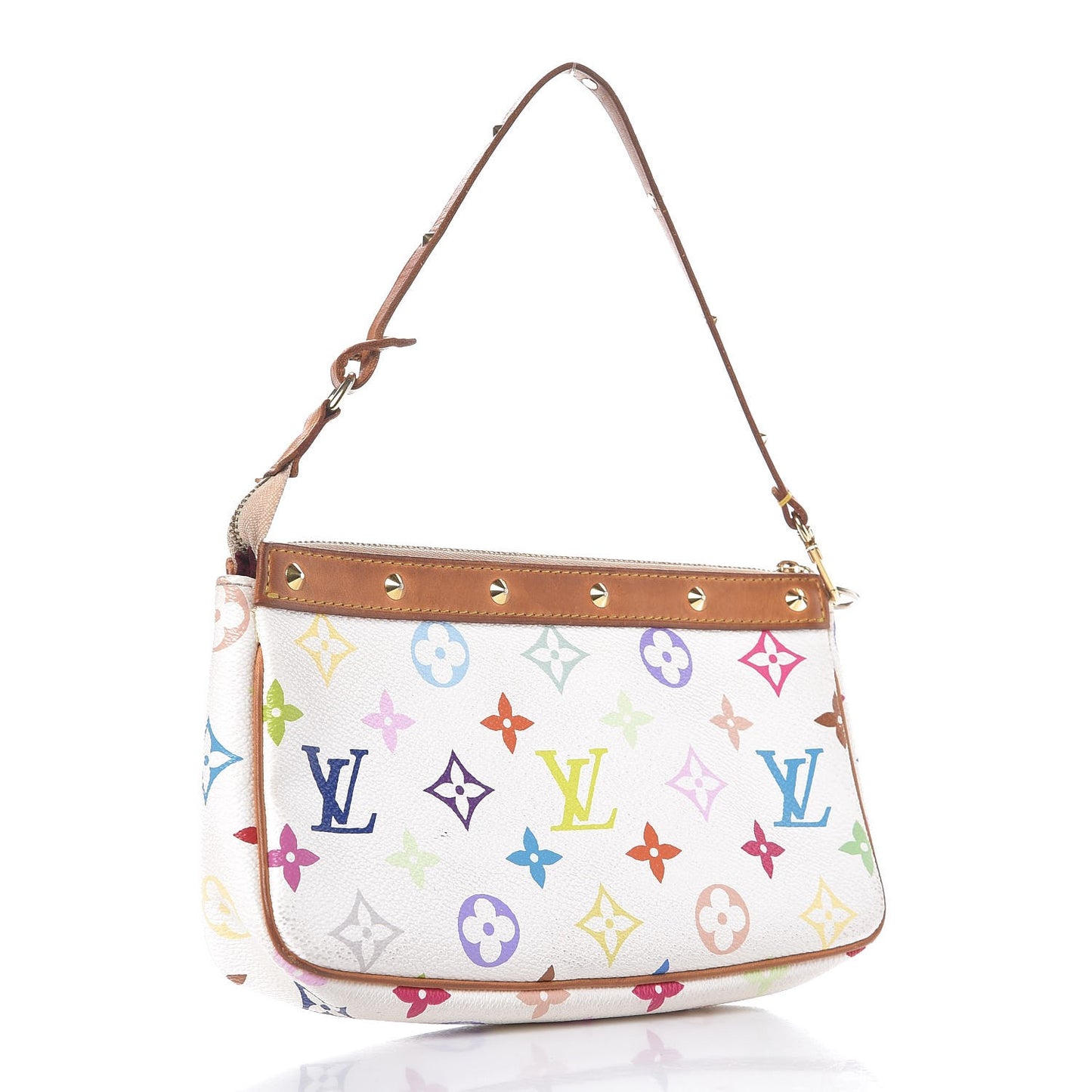 Monogram Multicolor Pochette Accessories White