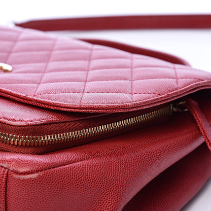 Chanel Caviar Quilted Large Business Affinity Flap Red 10 of 20