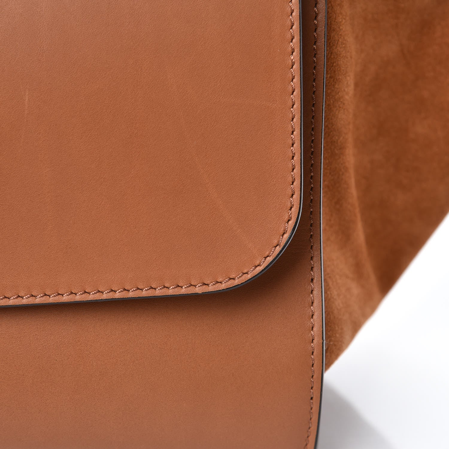 Celine Natural Calfskin Suede Medium Trapeze Tan 13 of 13