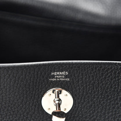 Hermes Taurillon Clemence Lindy 26 Black 8 of 11