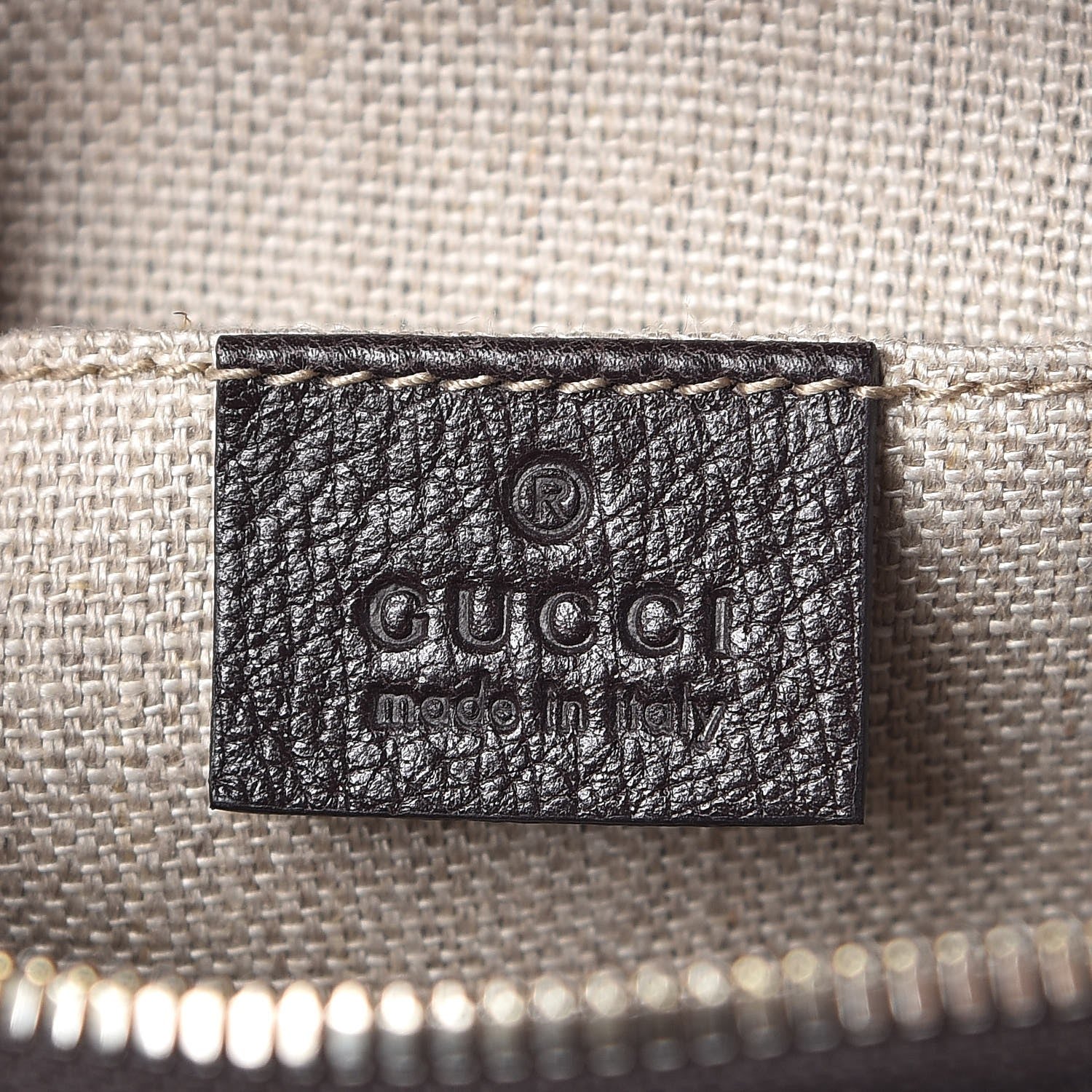 Gucci GG Supreme Monogram Web Small Webby Bee Shoulder Bag Dark Brown 6 of 8