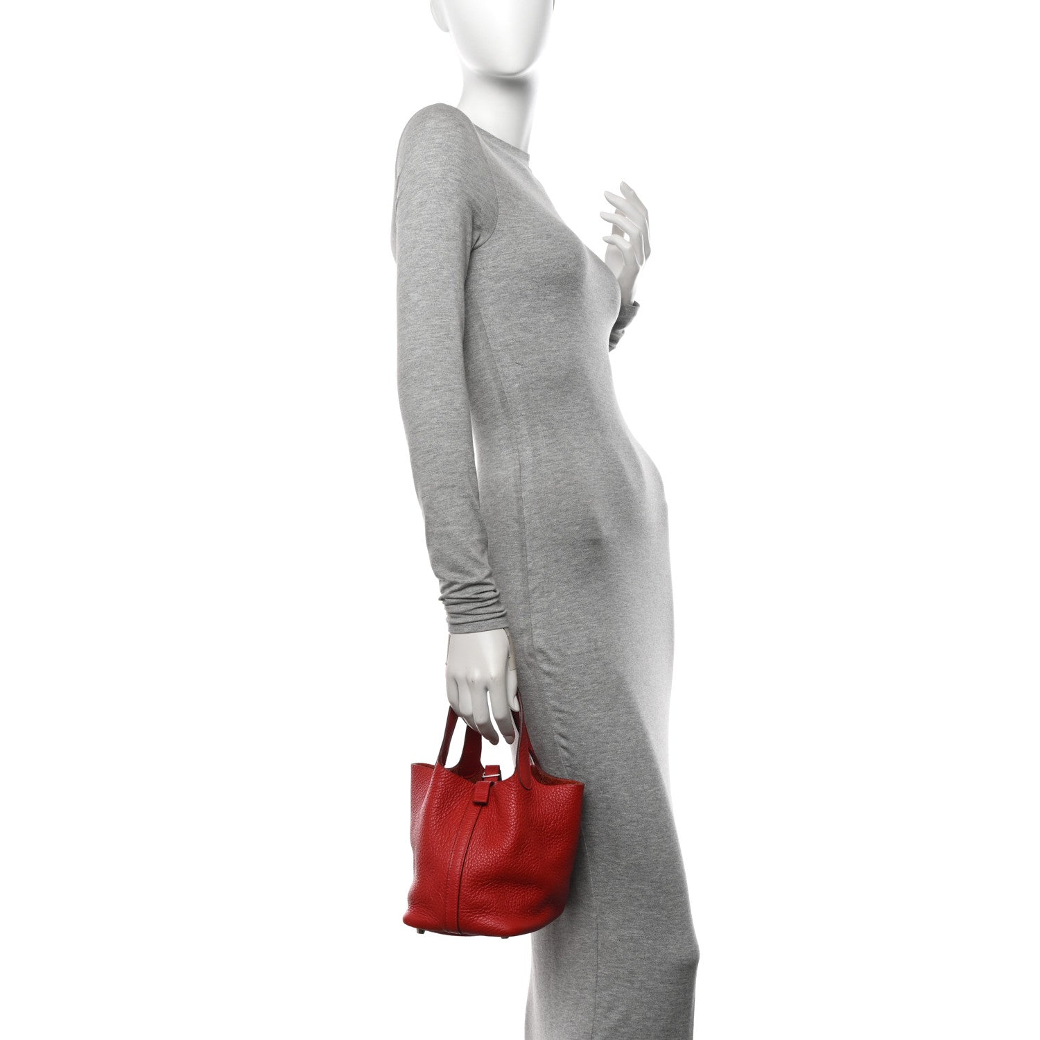 Hermes Taurillon Clemence Picotin 18 PM Rouge Vif 2 of 12