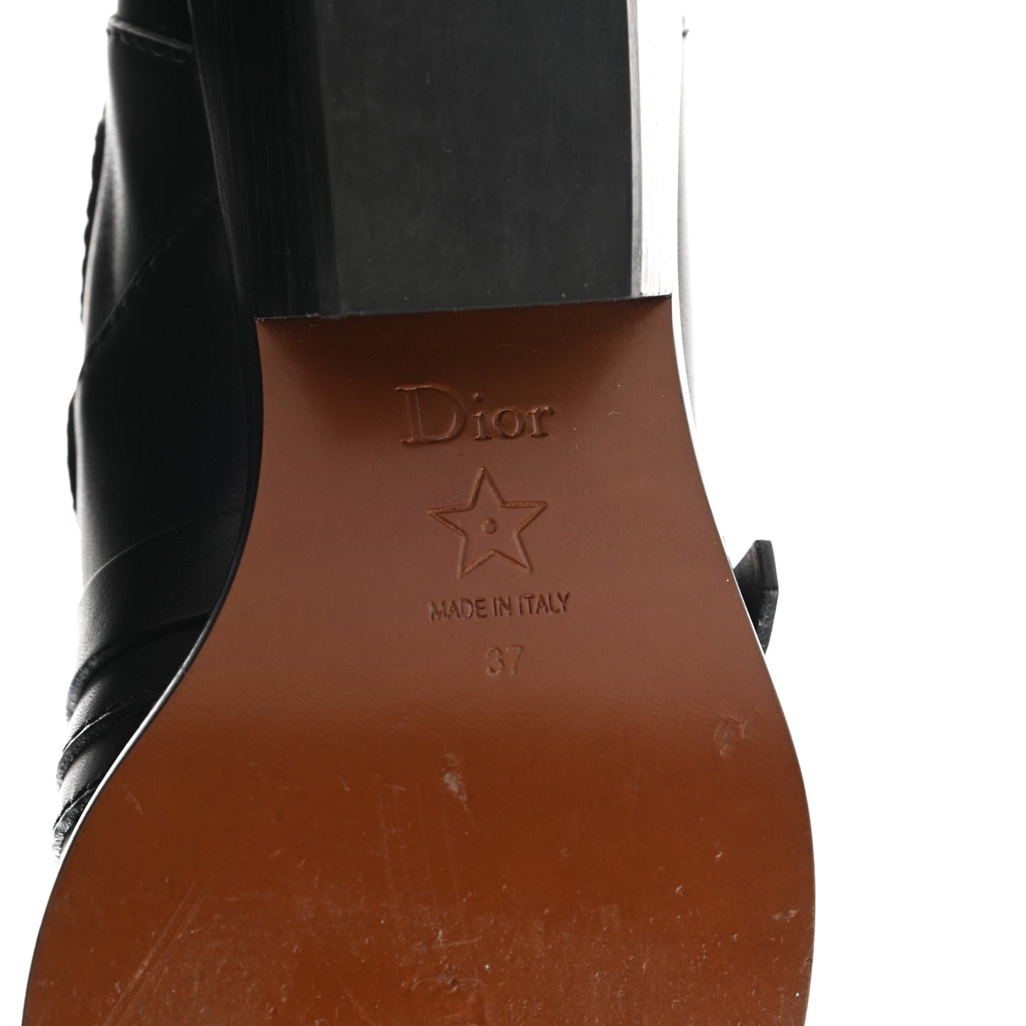 Calfskin Diorsaddle Boots 37 Black