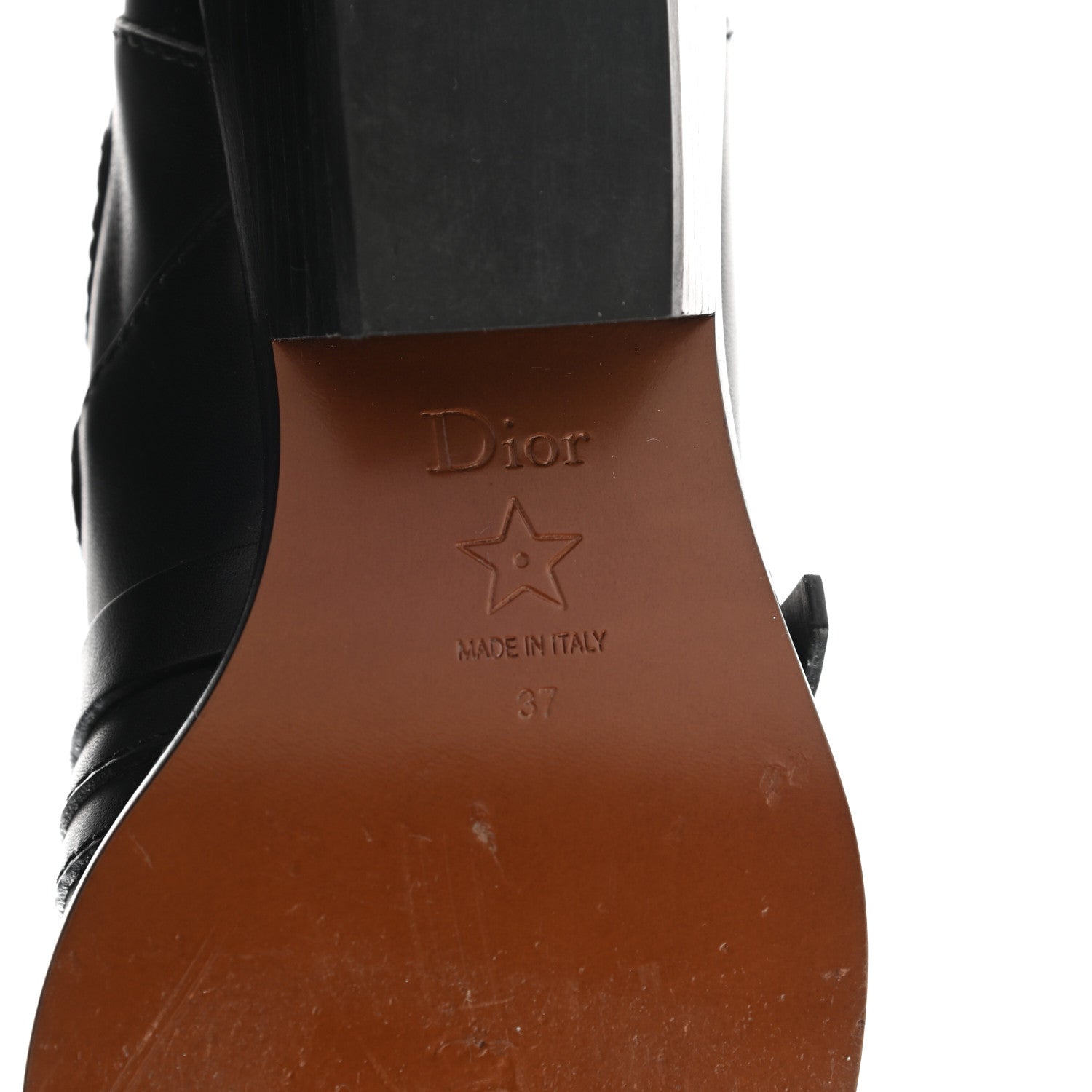 Christian Dior Calfskin Diorsaddle Boots 37 Black 6 of 16