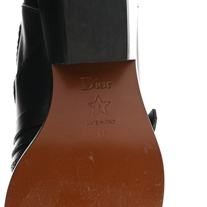 Christian Dior Calfskin Diorsaddle Boots 37 Black 6 of 16