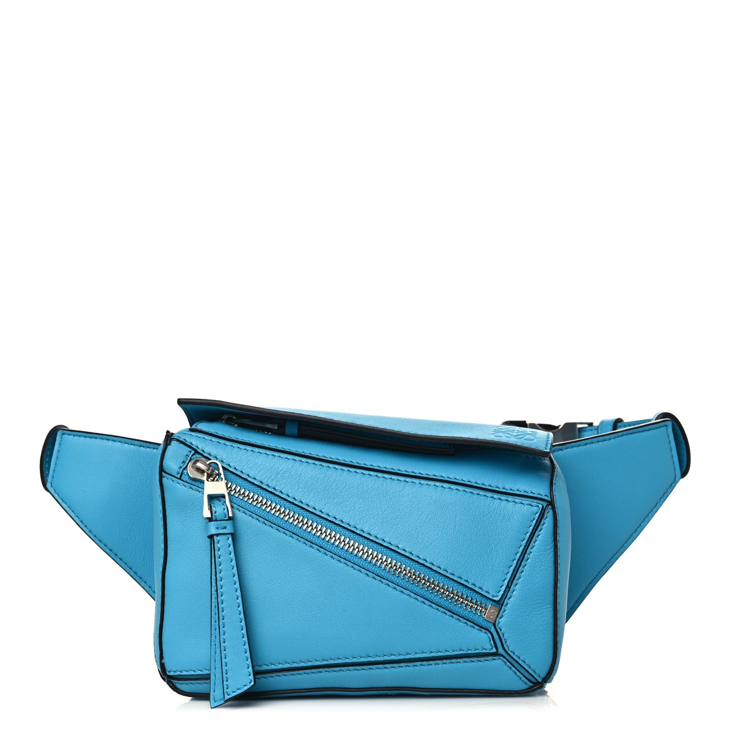Calfskin Mini Puzzle Bumbag Cyan