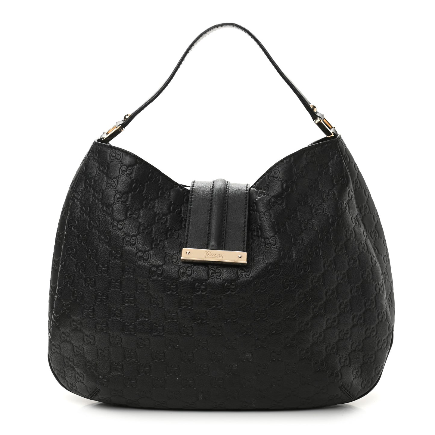 Guccissima Large New Ladies Web Hobo Black