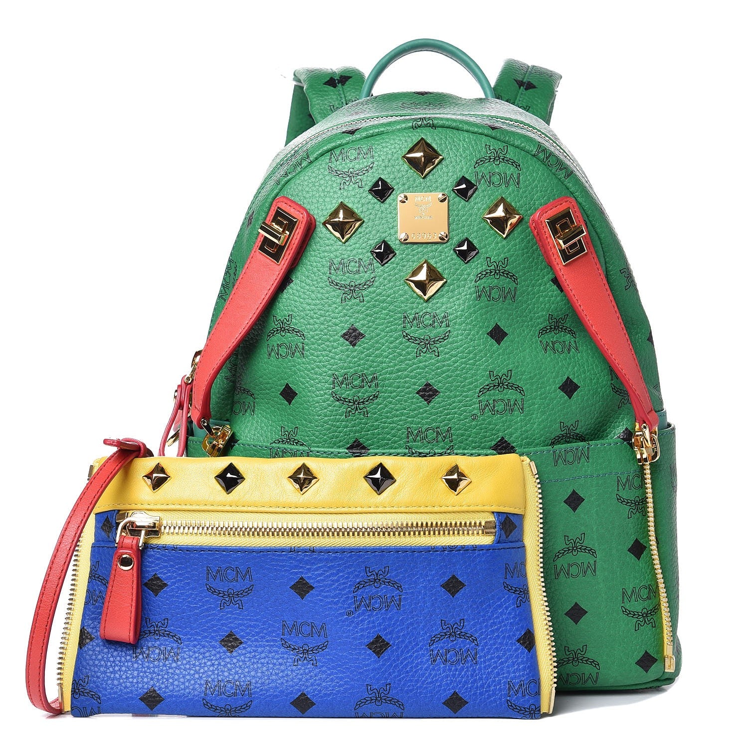 MCM Visetos Small Dual Stark Pocket Backpack Multicolor 22 of 23