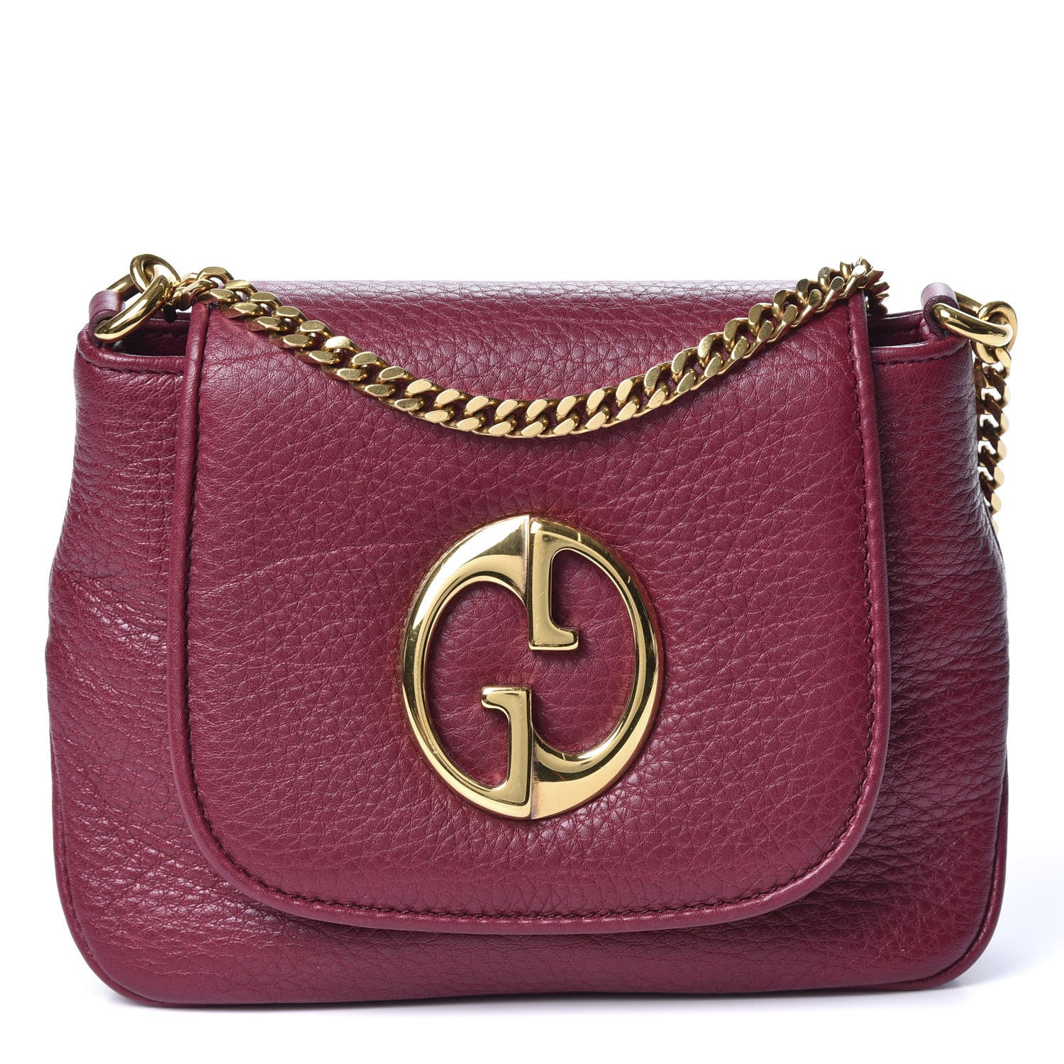 Gucci Cellarius Calfskin Small 1973 Chain Shoulder Bag Cherry Gloss 1 of 9
