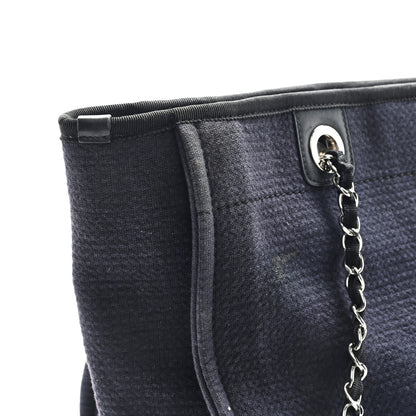 Chanel Mixed Fibers Small Deauville Tote Navy 10 of 11