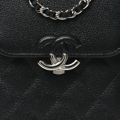 Chanel Grained Calfskin Quilted CC Box Clutch With Chain  Black 8 of 10