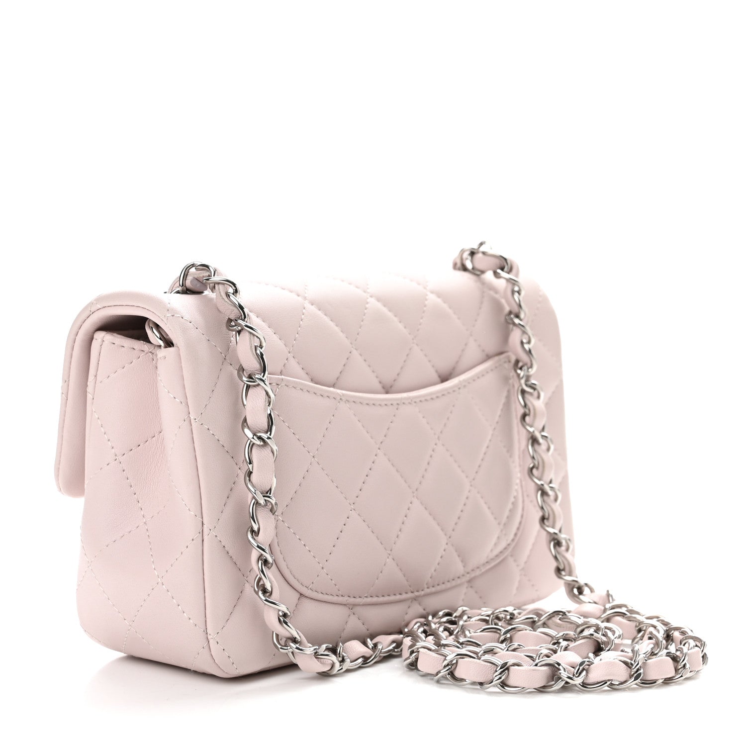 Chanel Lambskin Quilted Mini Rectangular Flap Light Purple 2 of 10