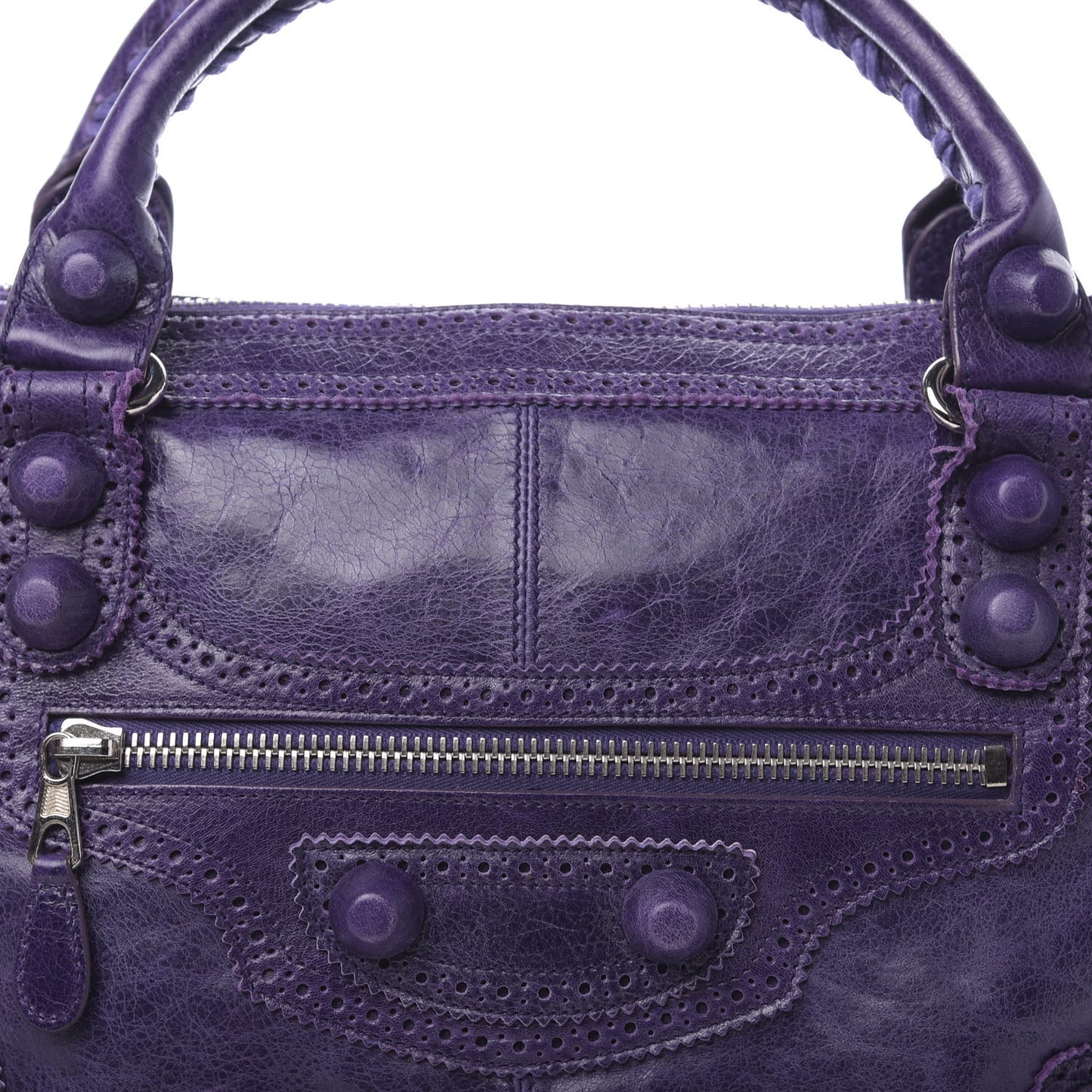 Agneau Giant Brogues Hardware Work Raisin