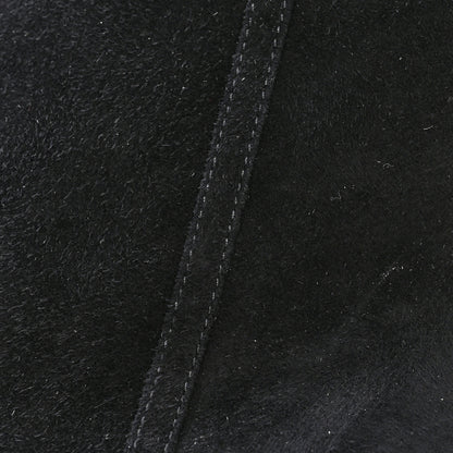 Saint Laurent Kid Scamosciato Niki 85 Wedge Booties 39.5 Black 9 of 10