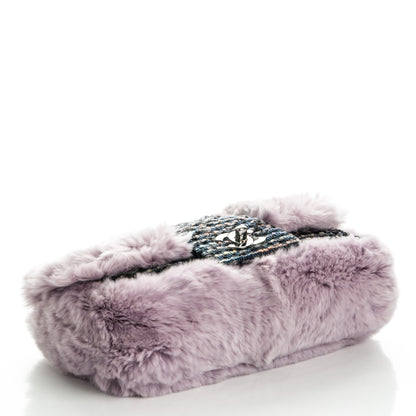 Chanel Rabbit Fur Tweed Lizard Small Fantasy Flap Lilac 4 of 7
