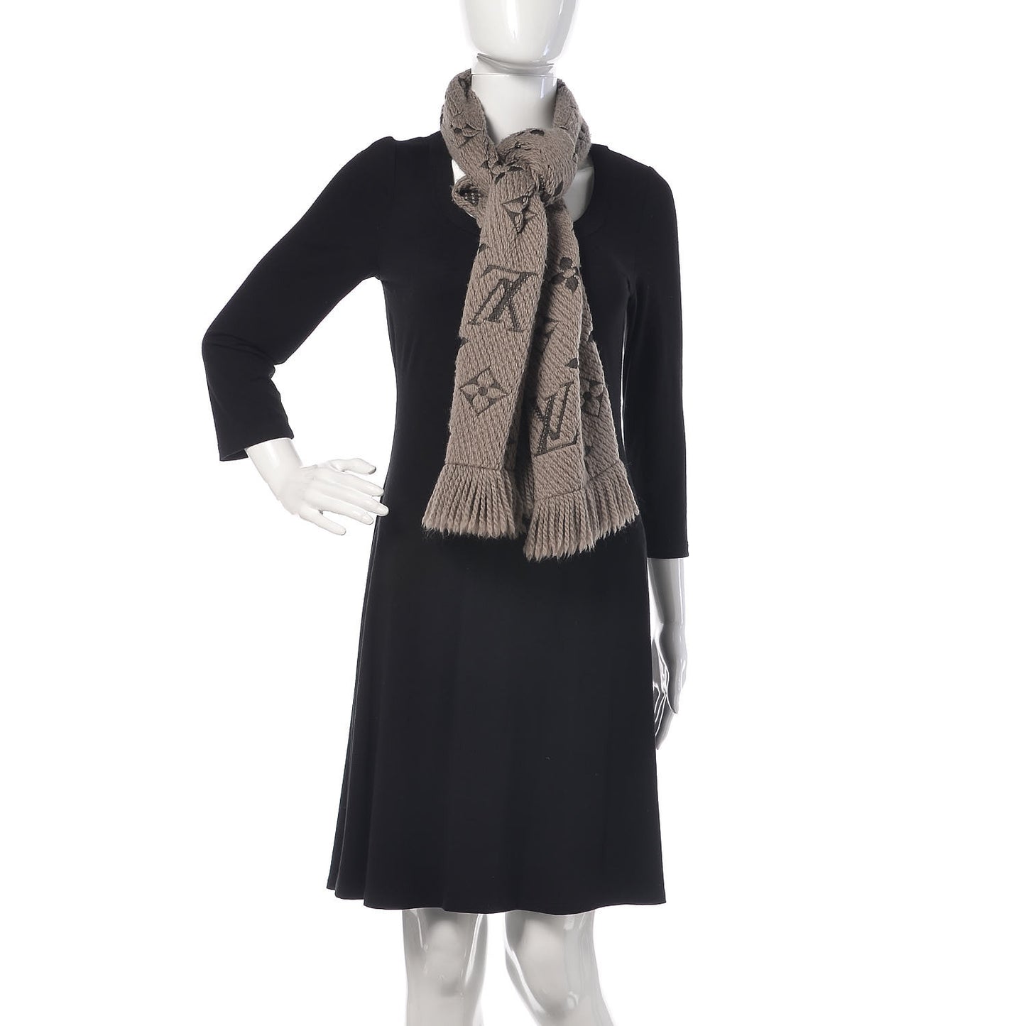 Wool Silk Logomania Scarf Verone