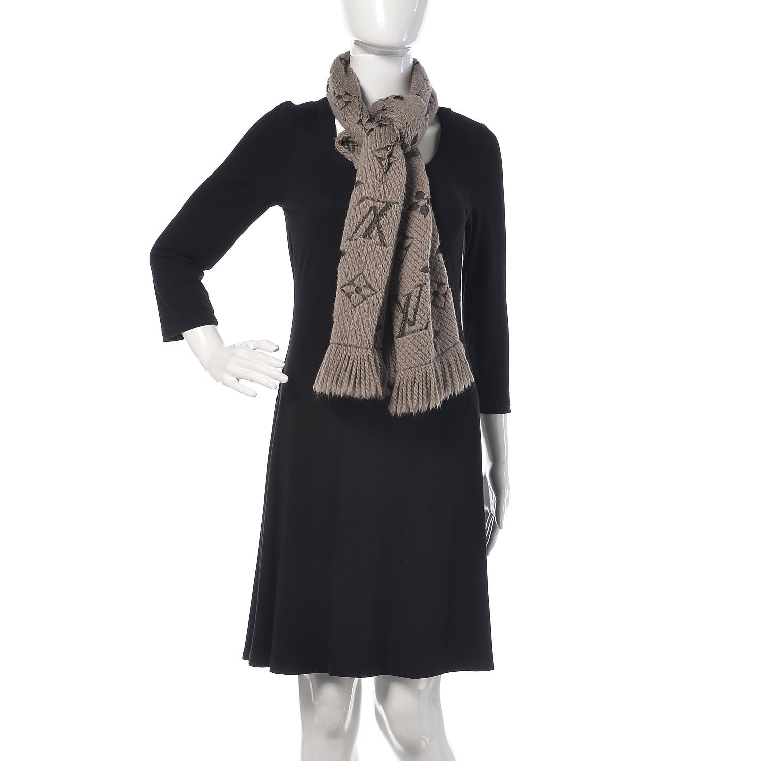 Louis Vuitton Wool Silk Logomania Scarf Verone 2 of 4