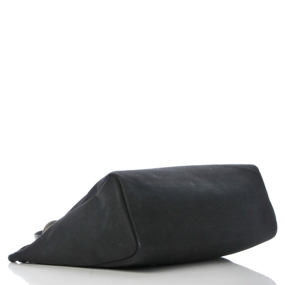 Hermes Toile Calfskin Herbag Cabas MM Black 5 of 14