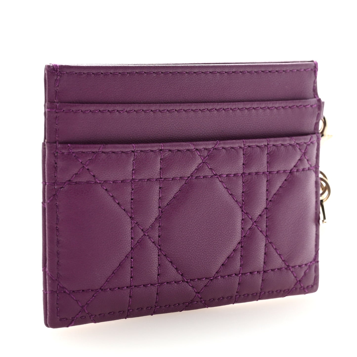 Lambskin Cannage Lady Dior Card Holder More