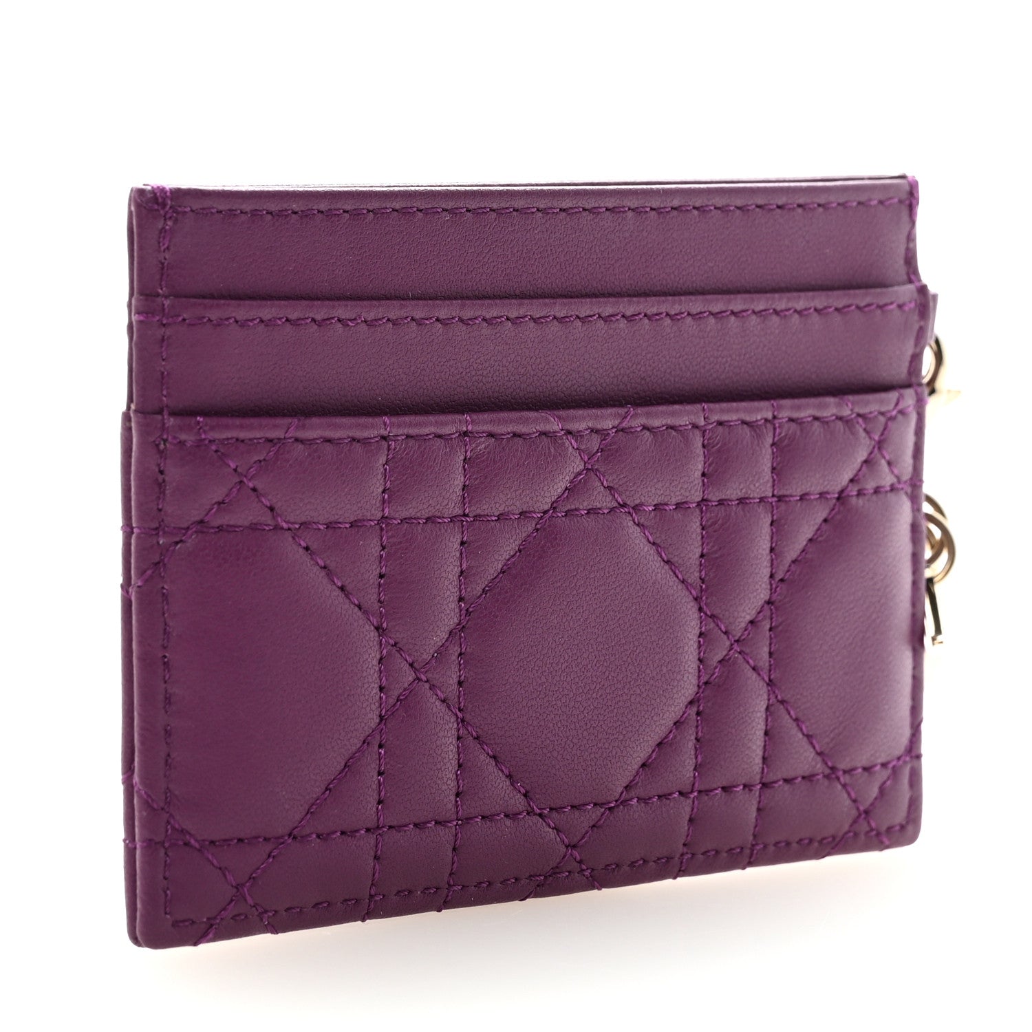 Christian Dior Lambskin Cannage Lady Dior Card Holder More 3 of 7