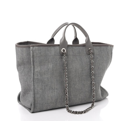 Chanel Canvas Large Deauville Tote Grey 4 of 8
