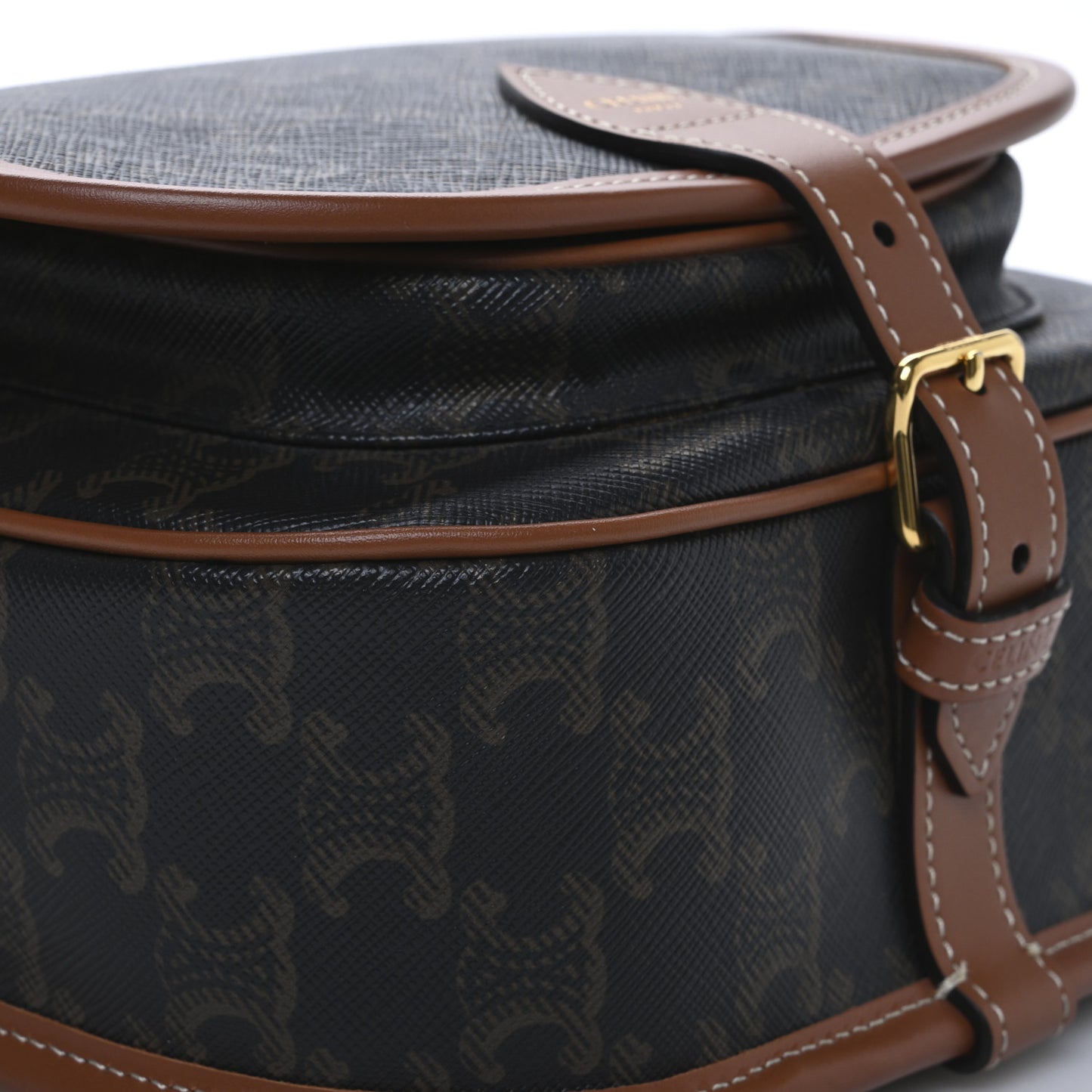 Triomphe Canvas Medium Folco Bag Tan