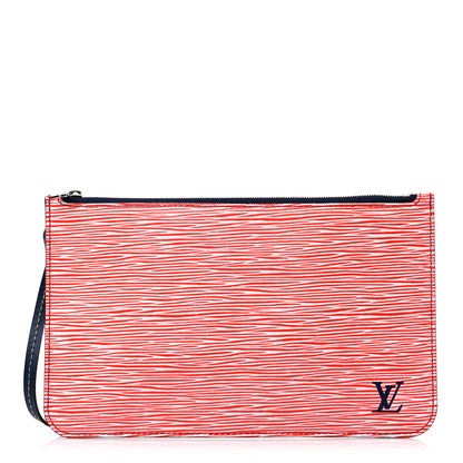Louis Vuitton Epi Neverfull Pochette MM Denim Red 1 of 6