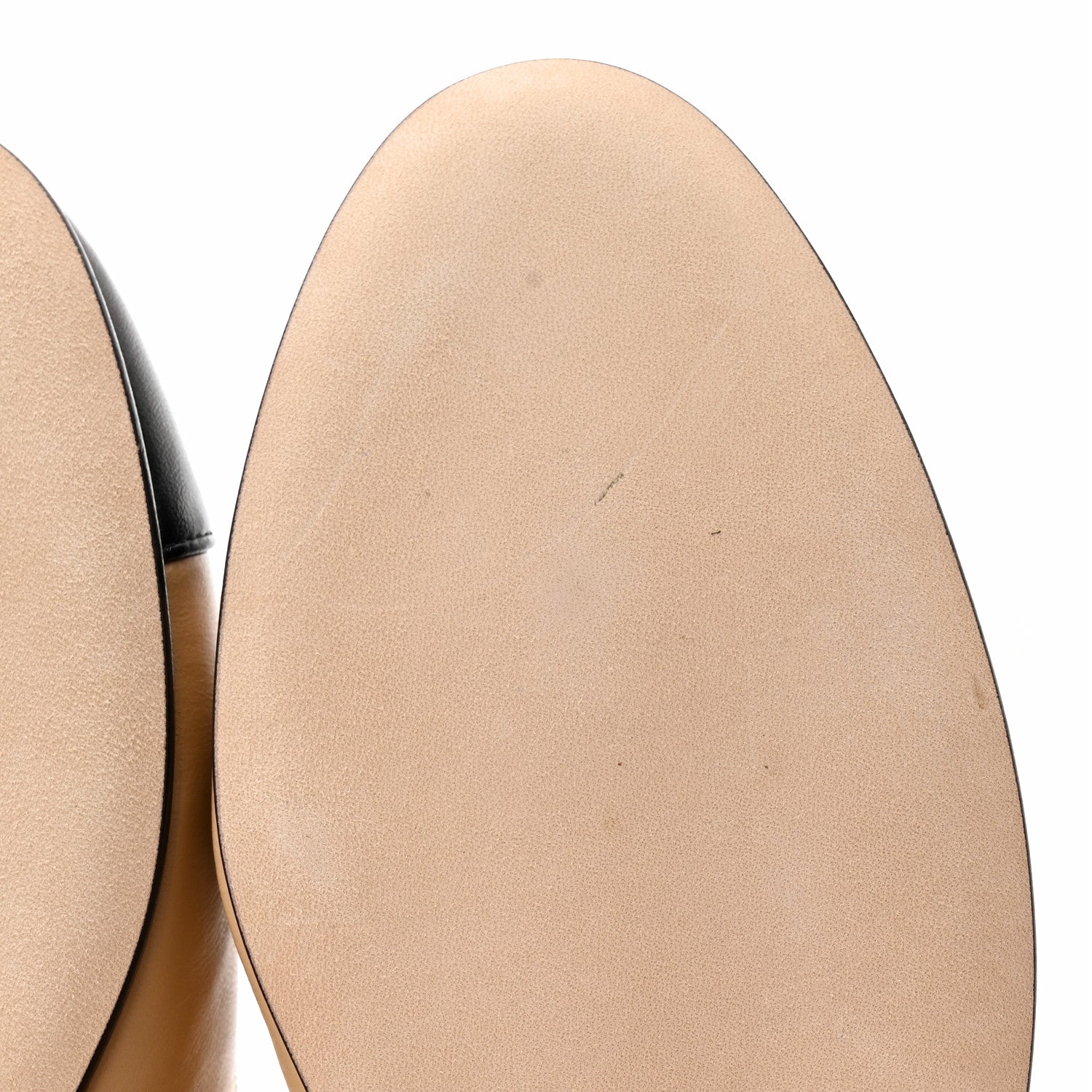 Chanel Lambskin Cap Toe Ballerina Flats 38.5 Beige Black 11 of 12