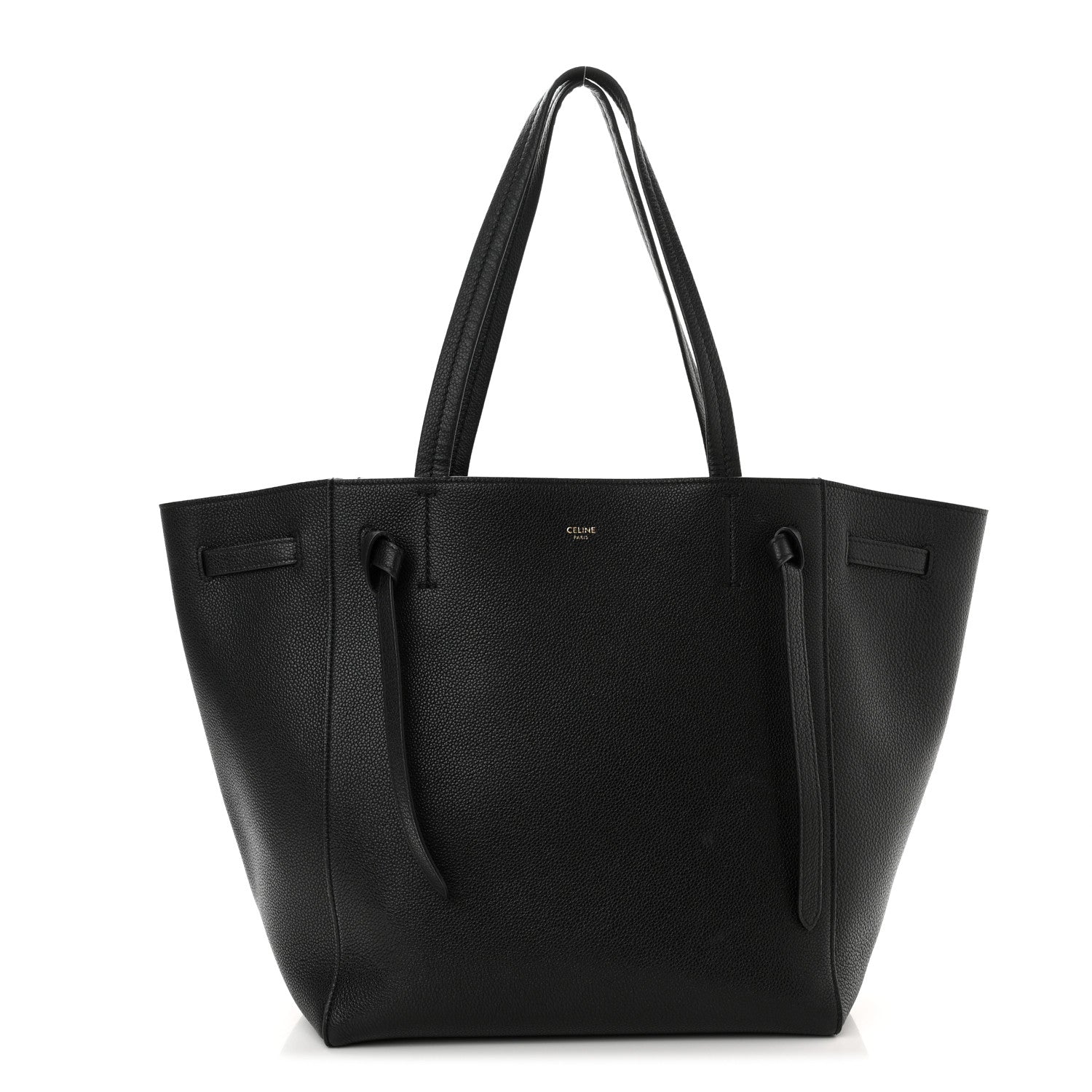 Celine Soft Grained Calfskin Medium Belt Cabas Phantom Black 1 of 8
