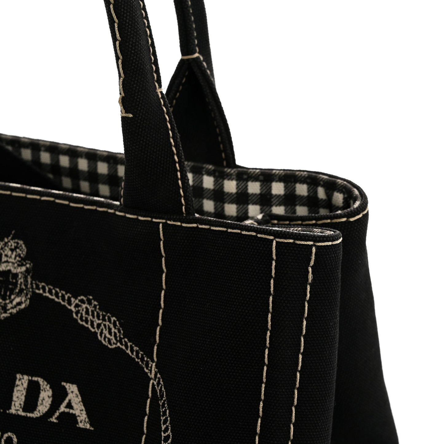 Canapa Small Logo Tote Black Talco