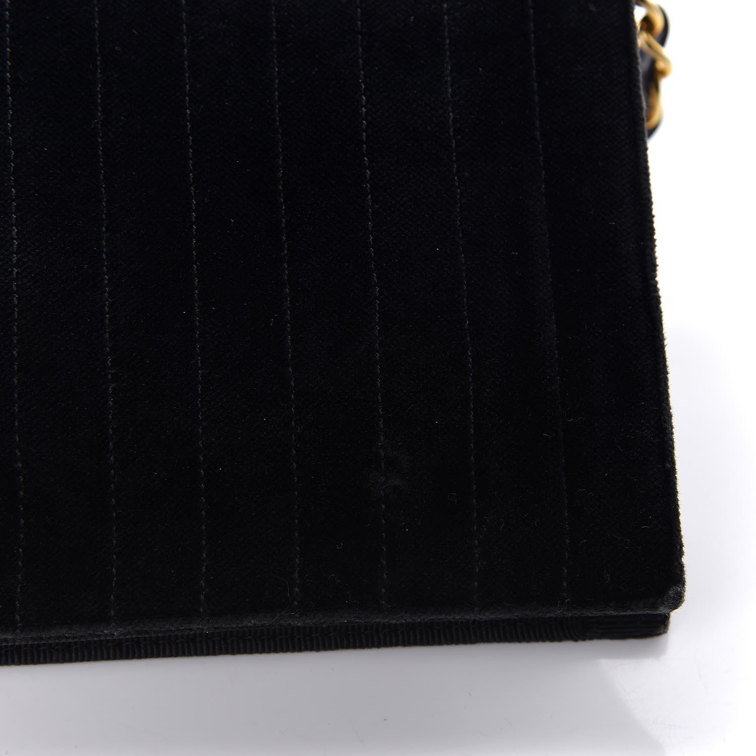 Chanel Velvet Vertical Horizontal Quilt Single Flap Black 13 of 14