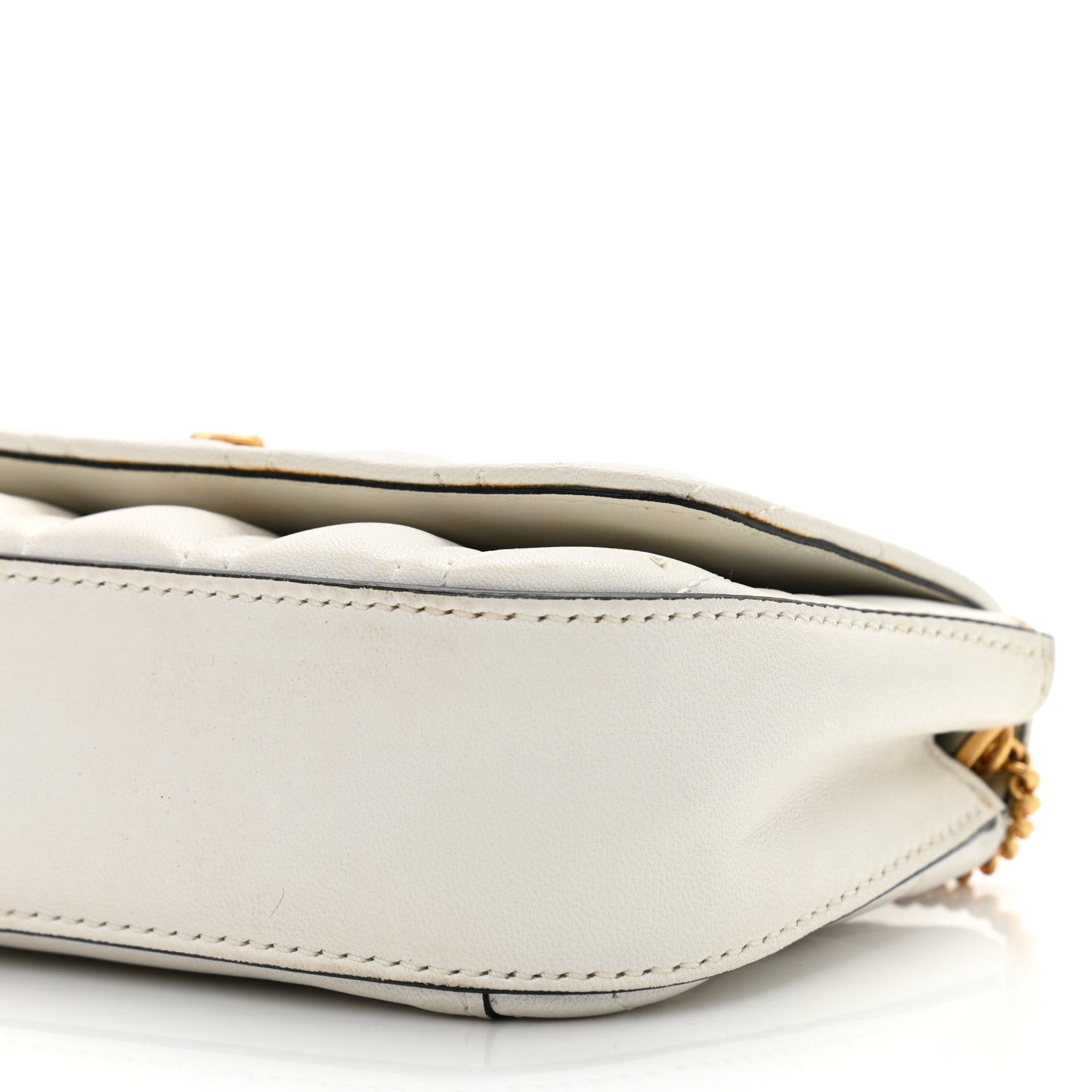 Virtus Mini Wallet Chain Crossbody White