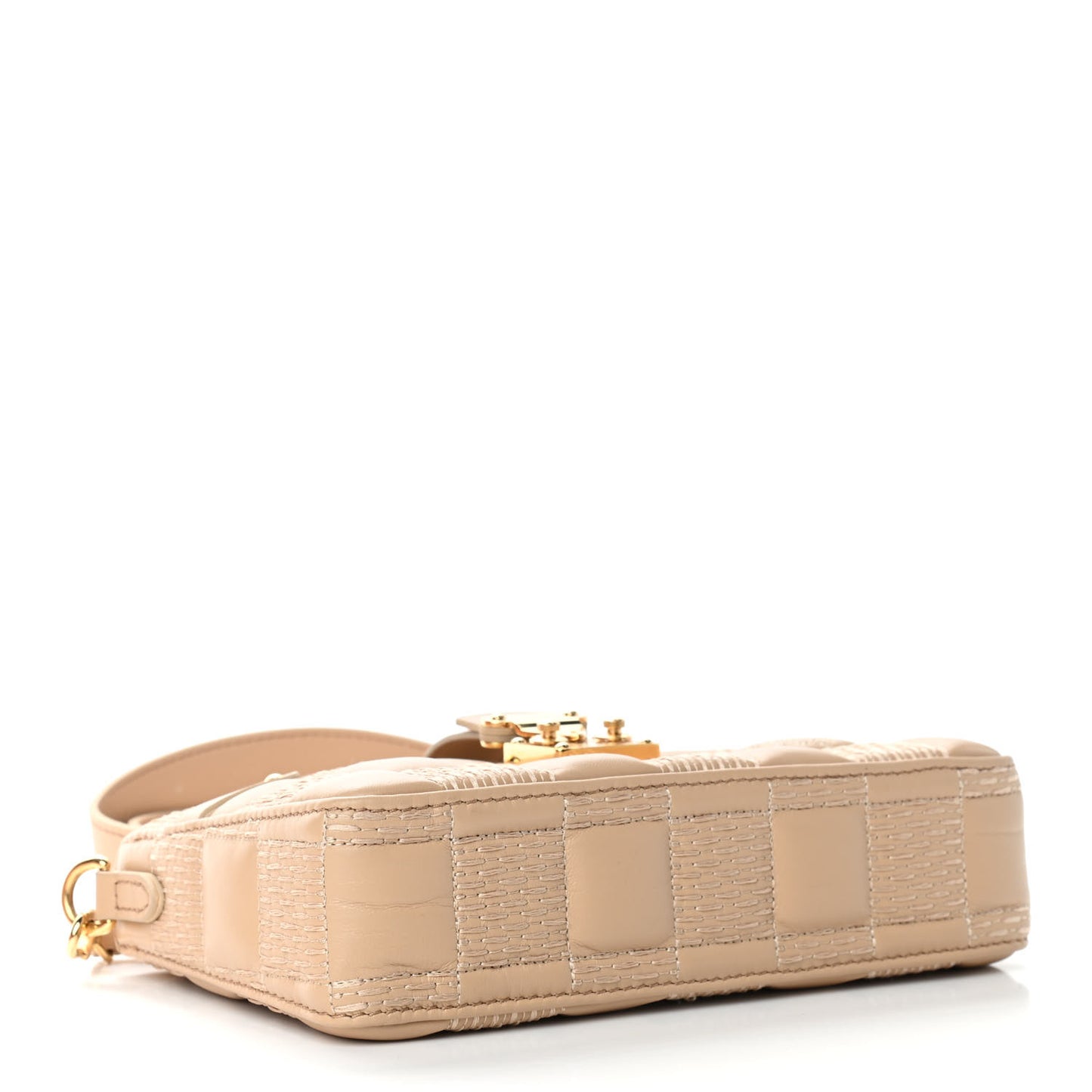Damier Quilt Lambskin Troca Pochette Beige