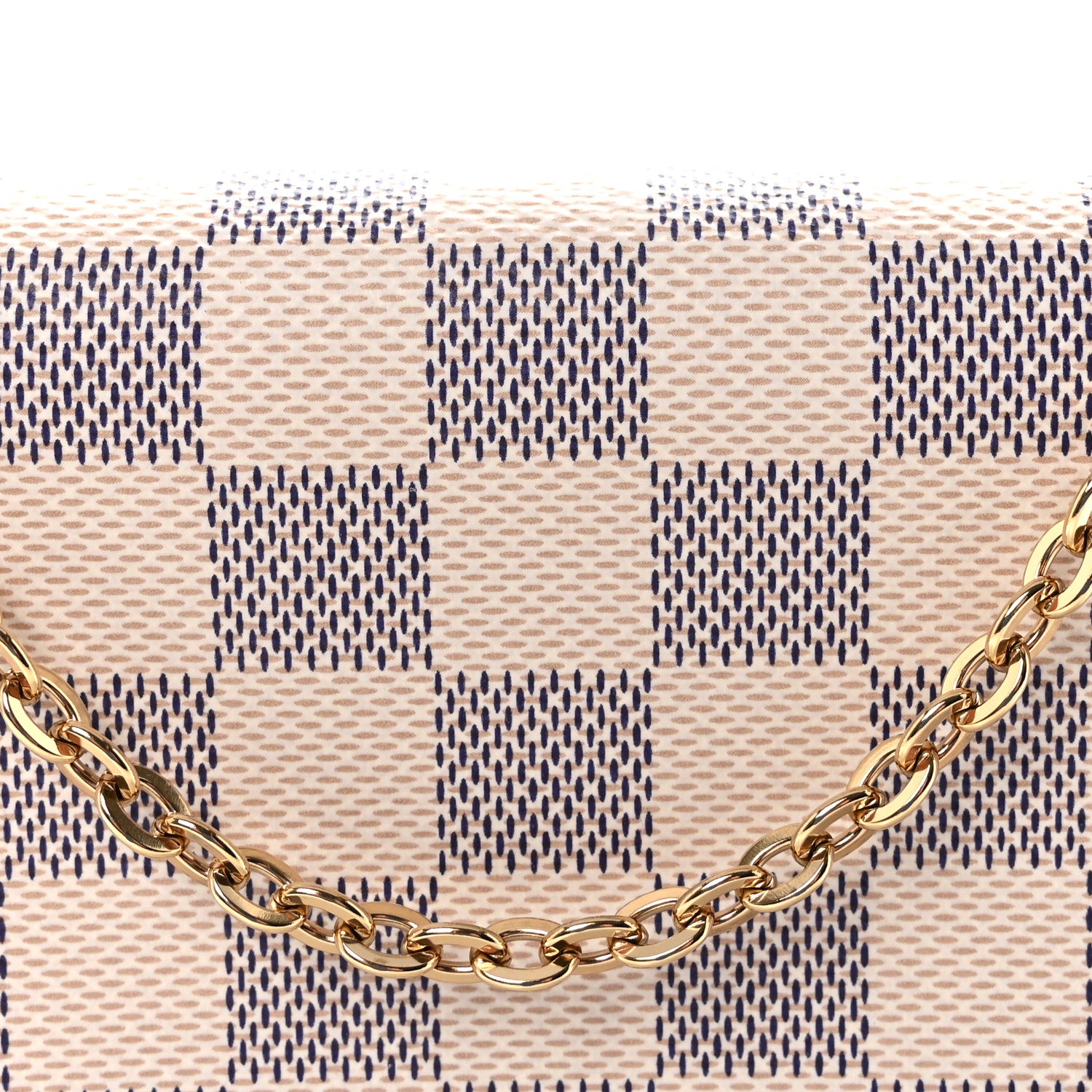 Louis Vuitton Damier Azur Pochette Felicie Chain Wallet Rose Ballerine 8 of 11