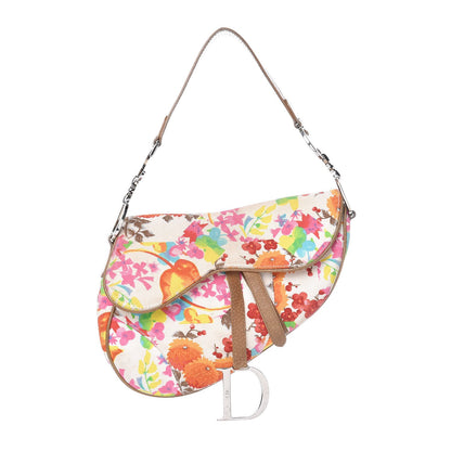 Christian Dior Canvas Floral Saddle Bag 1 of 8