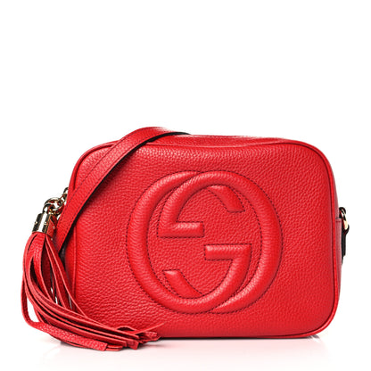 Gucci Pebbled Calfskin Small Soho Disco Bag Vibrant Red 1 of 10