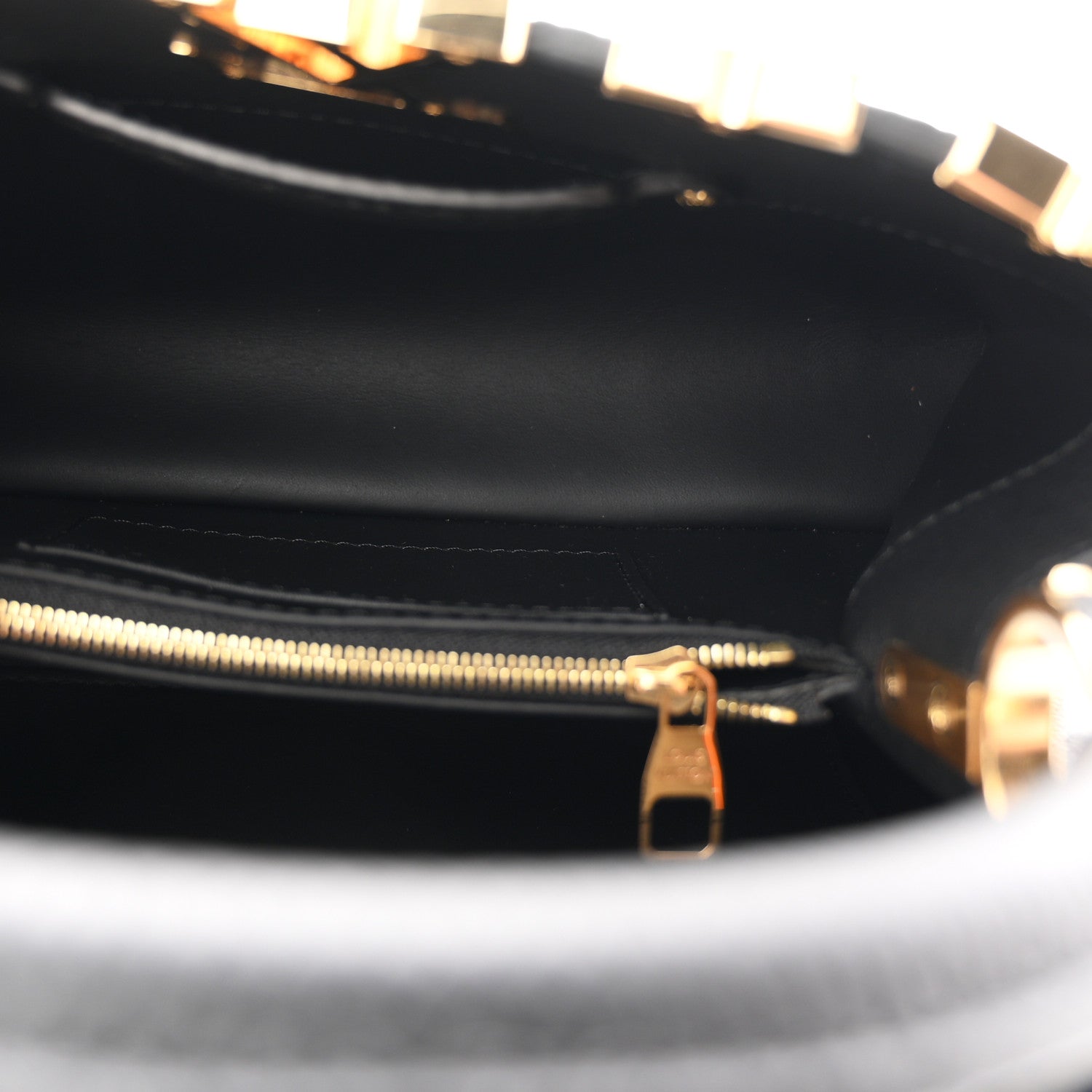 Louis Vuitton Taurillon Mother of Pearl Flowers Capucines BB Black 5 of 10