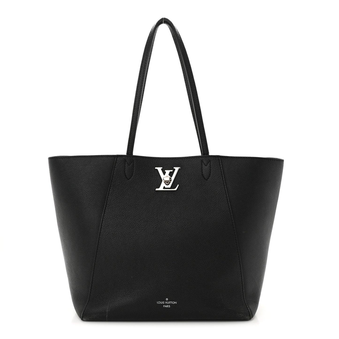 Calfskin Lockme Cabas Black